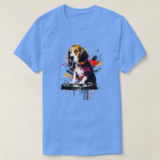 Beagle DJ T-shirt (Design voorkant)