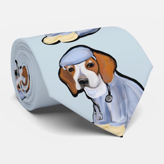 Beagle Doctor Stropdas (Opgerold)