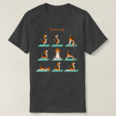 Beagle doet yoga t-shirt (Design voorkant)