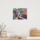 Beagle Dog 161 Multicolorpatronen Poster (Keuken)