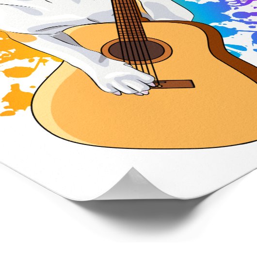 Beagle Dog Acoustic Guitar Poster (Hoek)