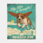 Beagle Dog Air Fleece Deken (Voorkant)