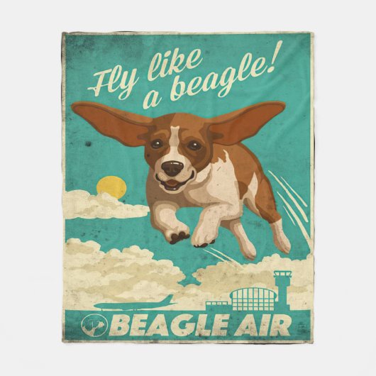 Beagle Dog Air Fleece Deken (Voorkant)