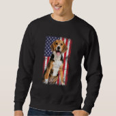 Beagle Dog Amerikaanse vlag  Trui (Voorkant)