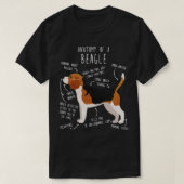 Beagle Dog Anatomie 1 T-shirt (Design voorkant)