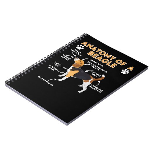 Beagle Dog Anatomie Beagle Funny Beagle Dog Lo Notitieboek (Linkerzijde)