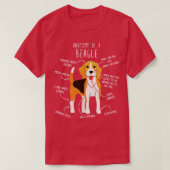 Beagle Dog Anatomie T-shirt (Design voorkant)