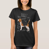 Beagle Dog Anatomy  Cute Pet  Dog Mom Dog Dad T-shirt (Voorkant)