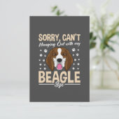 Beagle Dog Art Apparel/Beagle Hondenliefhebbers Be Bedankkaart (Staand voorkant)