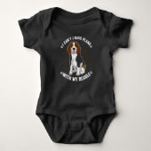 Beagle Dog Art Apparel/Beagle Hondenliefhebbers Romper (Voorkant)