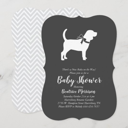 Beagle Dog Baby shower Geslacht Neutraal Kaart (Voorkant / Achterkant)