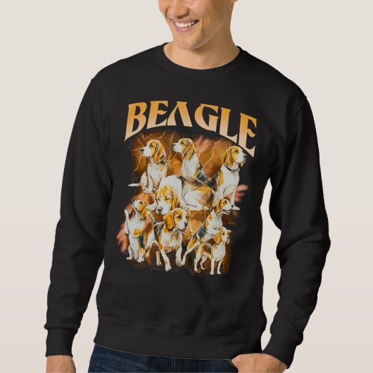 Beagle Dog  Beagle Dog Vintage 90s Style Trui (Voorkant)