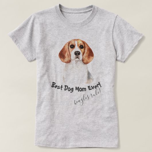 Beagle Dog Best Dog Mam Ever T-shirt (Design voorkant)