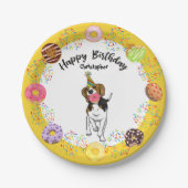 Beagle Dog Birthday Donuts Party Paper Bord (Voorkant)