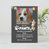 Beagle Dog Birthday Fotouitnodiging Kaart (Staand voorkant)