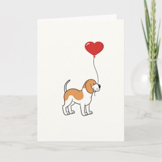 Beagle Dog Birthday Kaart (Voorkant)