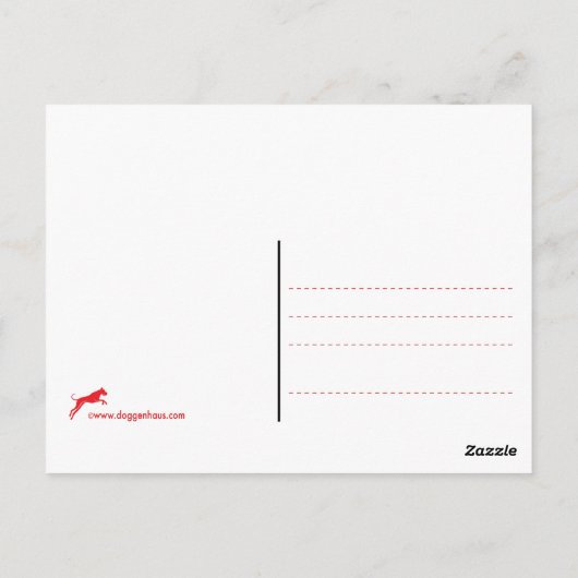 Beagle dog Black and white Kerstmis Briefkaart (Achterkant)