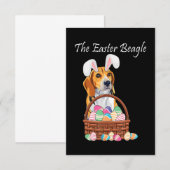 Beagle Dog Bunny Rabbit Ears Beagle Easter RSVP Kaartje (Voorkant / Achterkant)