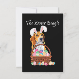 Beagle Dog Bunny Rabbit Ears Beagle Easter RSVP Kaartje