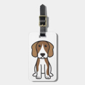 Beagle Dog Cartoon Bagagelabel (Voorkant verticaal)