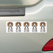 Beagle Dog Cartoon Bumpersticker (Op auto)