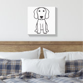 Beagle Dog Cartoon Canvas Afdruk (Insitu (Slaapkamer))