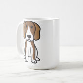 Beagle Dog Cartoon Koffiemok (Voorkant links)