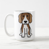 Beagle Dog Cartoon Koffiemok (Links)