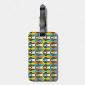Beagle Dog Cartoon Pop-Art Bagagelabel (Achterkant verticaal)