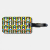 Beagle Dog Cartoon Pop-Art Bagagelabel (Achterkant horizontaal)