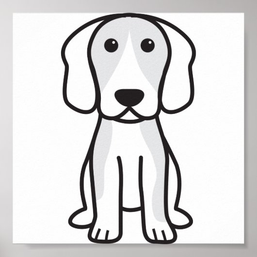 Beagle Dog Cartoon Poster (Voorkant)