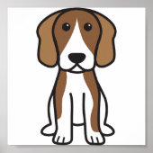 Beagle Dog Cartoon Poster (Voorkant)