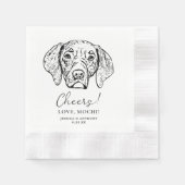 Beagle Dog Cheers Custom Dog Bruiloft Servetten (Voorkant)