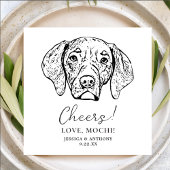 Beagle Dog Cheers Custom Dog Bruiloft Servetten