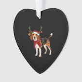 beagle dog christmas Classic T-Shirt Ornament (voorkant)