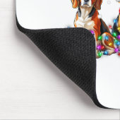 Beagle Dog Christmas Lights Cute Pet Matching Fami Muismat (Hoek)