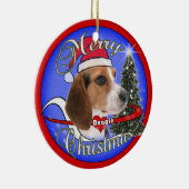 BEAGLE DOG CHRISTMAS ORNAMENT - SANTA HAT (Rechts)