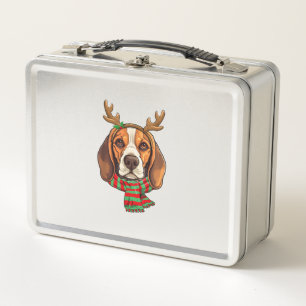 Beagle Dog Christmas Reindeer Santa Hat Grappige K