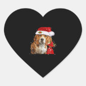 Beagle Dog Christmas T Shirt Christmas Dog Essenti Hart Sticker (Voorkant)