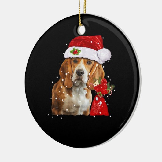 Beagle Dog Christmas T Shirt Christmas Dog Essenti Keramisch Ornament (Links)