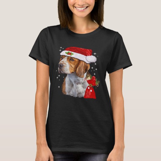 Beagle Dog Christmas T Shirt Dog Family Christmas  (Voorkant)
