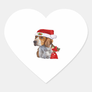 Beagle Dog Christmas T Shirt Dog Family Christmas Hart Sticker