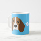 Beagle Dog Coffee Mok (Voorkant links)