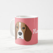 Beagle Dog Coffee Mok (Voorkant links)