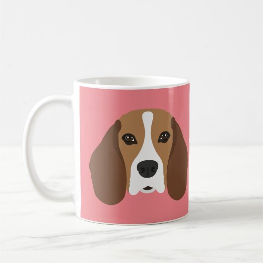 Beagle Dog Coffee Mok (Links)