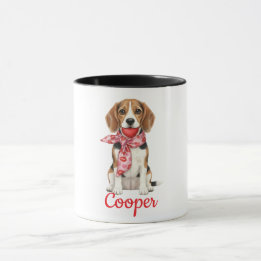 Beagle dog coffee mug happy valentines day 2026 mok