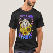 Beagle Dog Cute Puppy Girl Woman T-shirt (Voorkant)