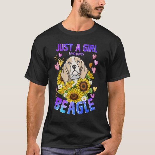 Beagle Dog Cute Puppy Girl Woman T-shirt (Voorkant)