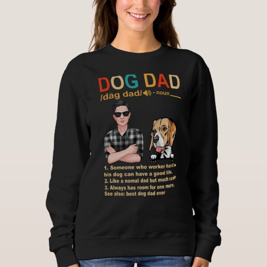 Beagle Dog Dad Definition Best Dog Dad aver for Fa Trui (Voorkant)