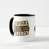Beagle Dog Dad Energie Mok (Voorkant links)